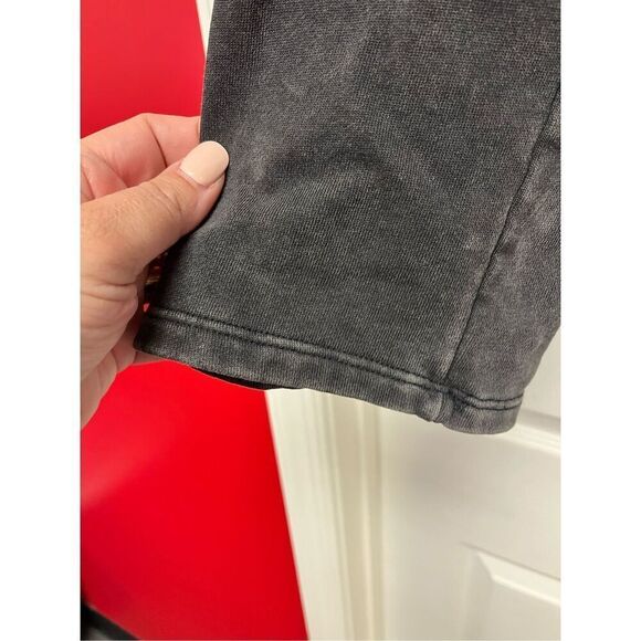 Mono b Gray Destroyed Hoodie Sweatshirt O/S - Picture 4 of 8